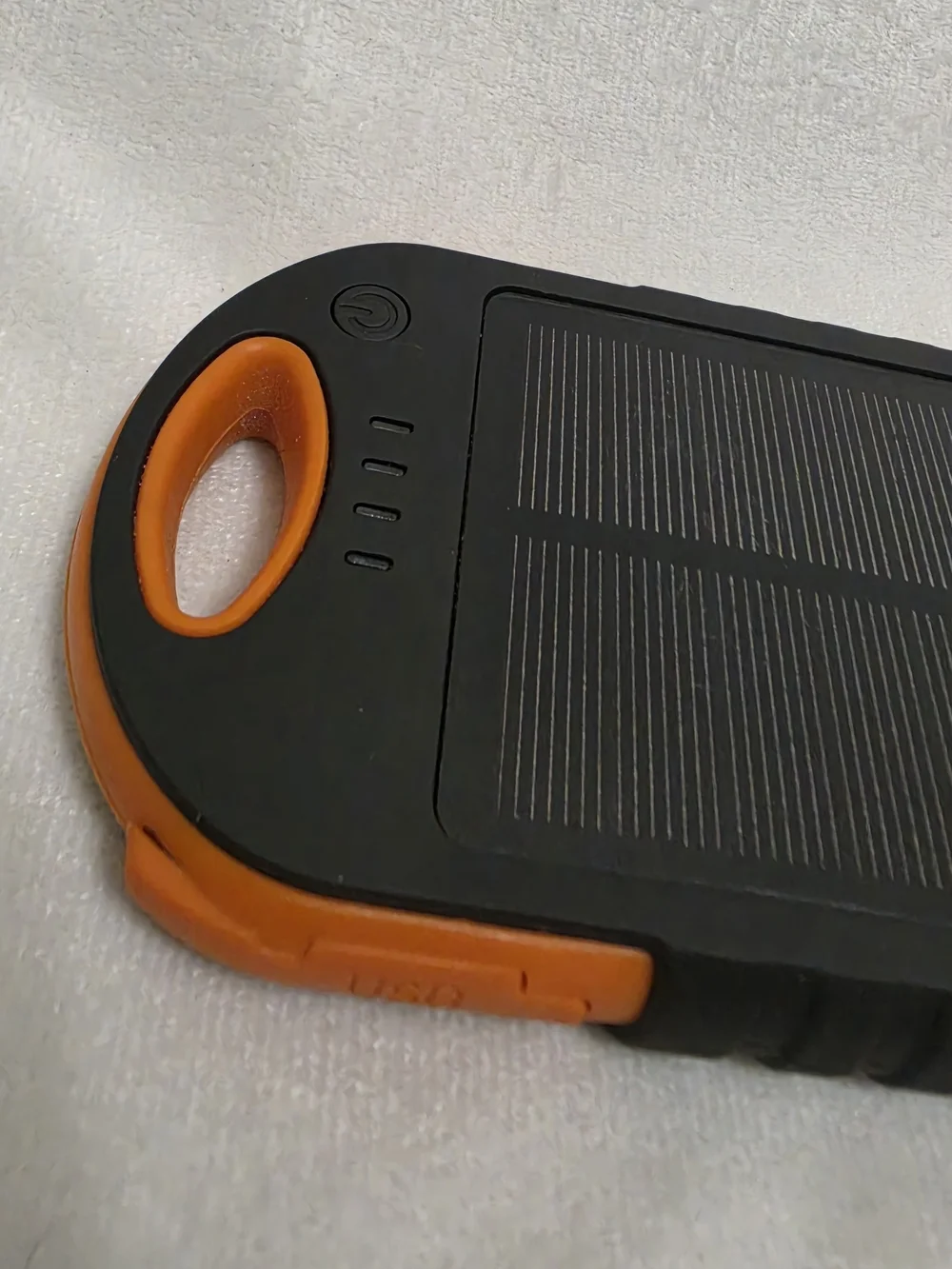 Celltronix 12000mAh Portable Solar Power Bank Rugged Orange Dual USB & LED Light
